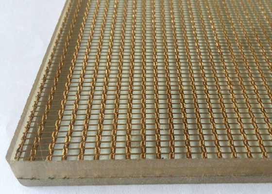 ячеистая сеть 1.5mm прокатала стеклянную декоративную латунь цвета золота