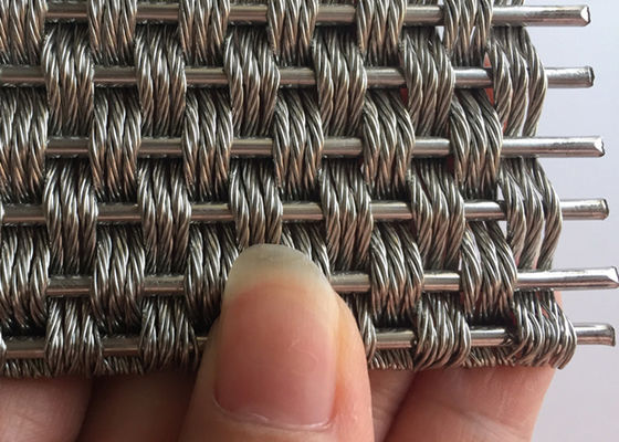 Металл декоративной 5.5mm архитектурноакустической стальной сетки гибкий сплетенный для крышек столбца