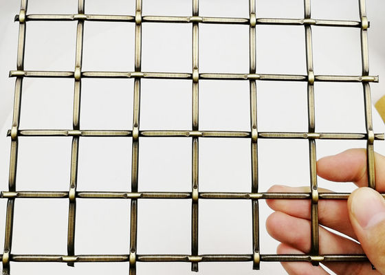 Ячеистая сеть 5.5mm нержавеющей стали античного латунного шкафа мебели архитектурноакустическая