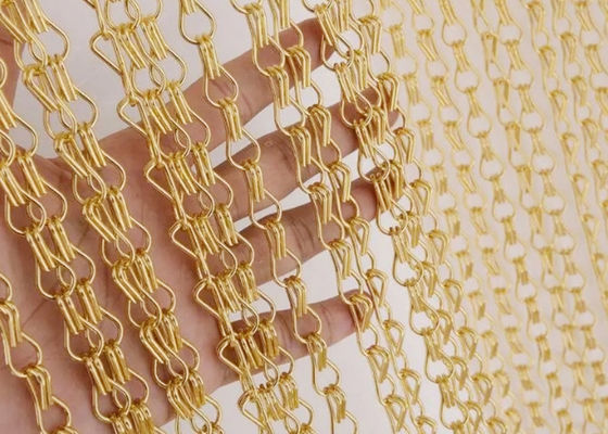 Дверь звена цепи ISO9000 декоративная 2.0mm летает размывание занавеса устойчивое