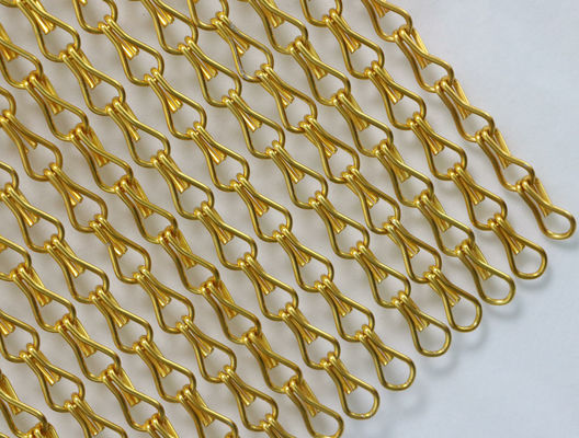 Measures 90x210cm Chain Link Wire Mesh Curtain Size  for Commercial Security Barriers