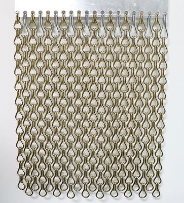 Measures 90x210cm Chain Link Wire Mesh Curtain Size  for Commercial Security Barriers