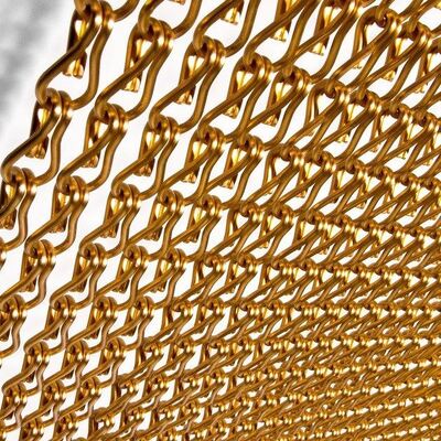 12x24мм цепной размер Алюминиевой цепной ссылки занавес с 60% открытой площадью и 1,2 мм диаметром проволоки для защиты от насекомых