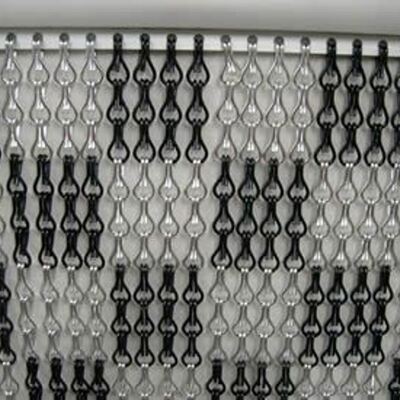 Fireproof Customizable Aluminum Chain Link Curtain with Good Ventilation for Furniture and Art Installation