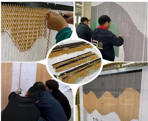 Прочный алюминиевый цепной муховой экран идеально подходит для промышленности, обеспечивая эффективную защиту от насекомых и долговечную производительность