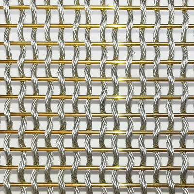 Flexible Rollable Panel Decorative Woven Wire Mesh 5.2kg per Sqm Weight