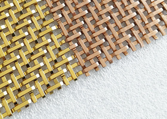 нержавеющая сталь панелей сетки металла 3.6mm PVD декоративная простая сплетенная