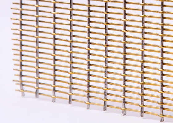 Стекло оформления прокатало SGS ткани сетки 4.5mm гибкого металла для лифта Hall