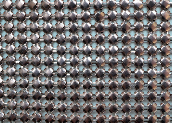 Сплетенная равнина ткани Sequin серебра занавеса сетки металла SGS Chainmail материальная