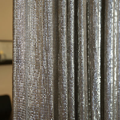 Сплетенная равнина ткани Sequin серебра занавеса сетки металла SGS Chainmail материальная