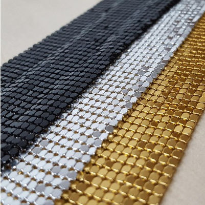 ткани Sequin металла 4mm сплетенное Dia плакирование раздела оформления алюминиевой Antiwear