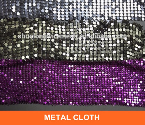 ткани Sequin металла 4mm сплетенное Dia плакирование раздела оформления алюминиевой Antiwear