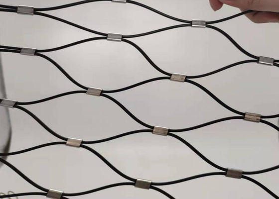 рука 7x7 Antifire - сплетенная веревочка стали сетки ограждает 60x60mm для перил лестницы