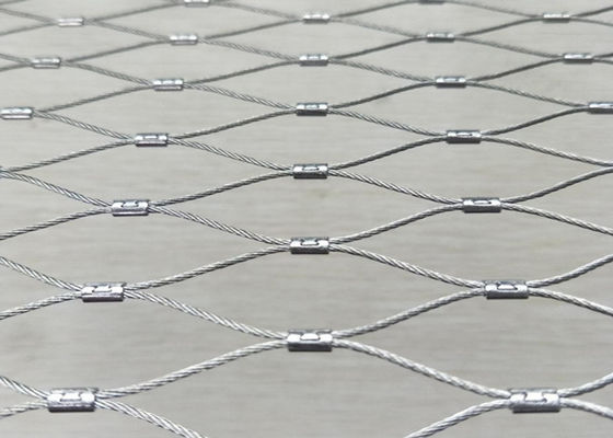 Заплетенная структура кабеля 7x19 сетки 210x210mm веревочки провода нержавеющей стали