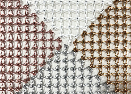 Удар экрана ячеистой сети металла 1.5mm Pvd нержавеющей стали декоративный сплетенный твердый анти-