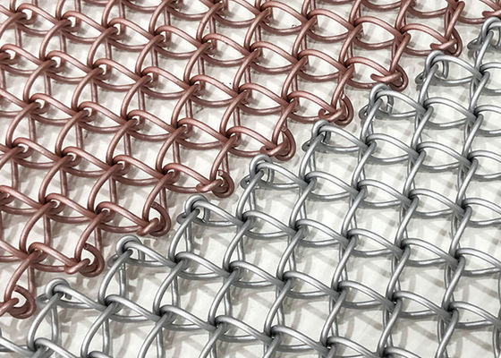 Удар экрана ячеистой сети металла 1.5mm Pvd нержавеющей стали декоративный сплетенный твердый анти-