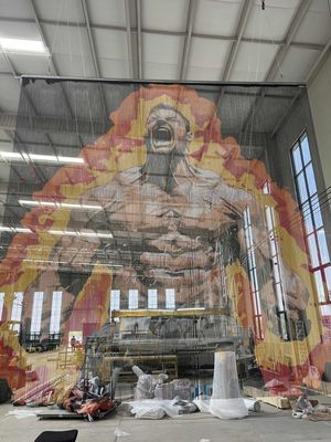 Творческий декоративный алюминиевый цепной штор для мебели и художественной установки, огнеупорный настраиваемый металлический сетчатый дизайн