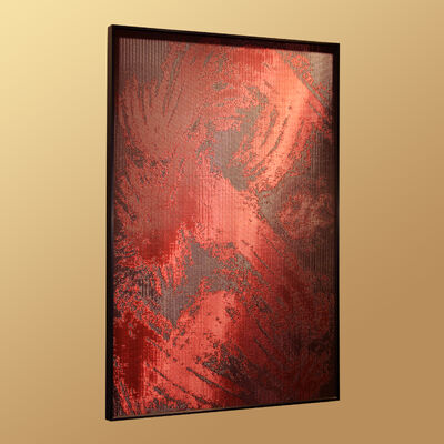 Architectural Decorative Metal Artwork Modern Ember Inspired Mesh Design