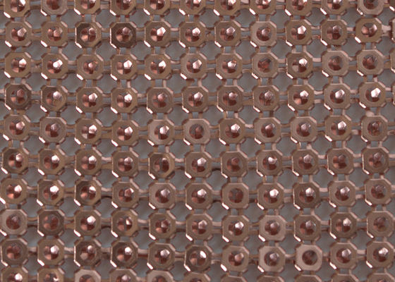 ткани Sequin металла 4mm сплетенное Dia плакирование раздела оформления алюминиевой Antiwear